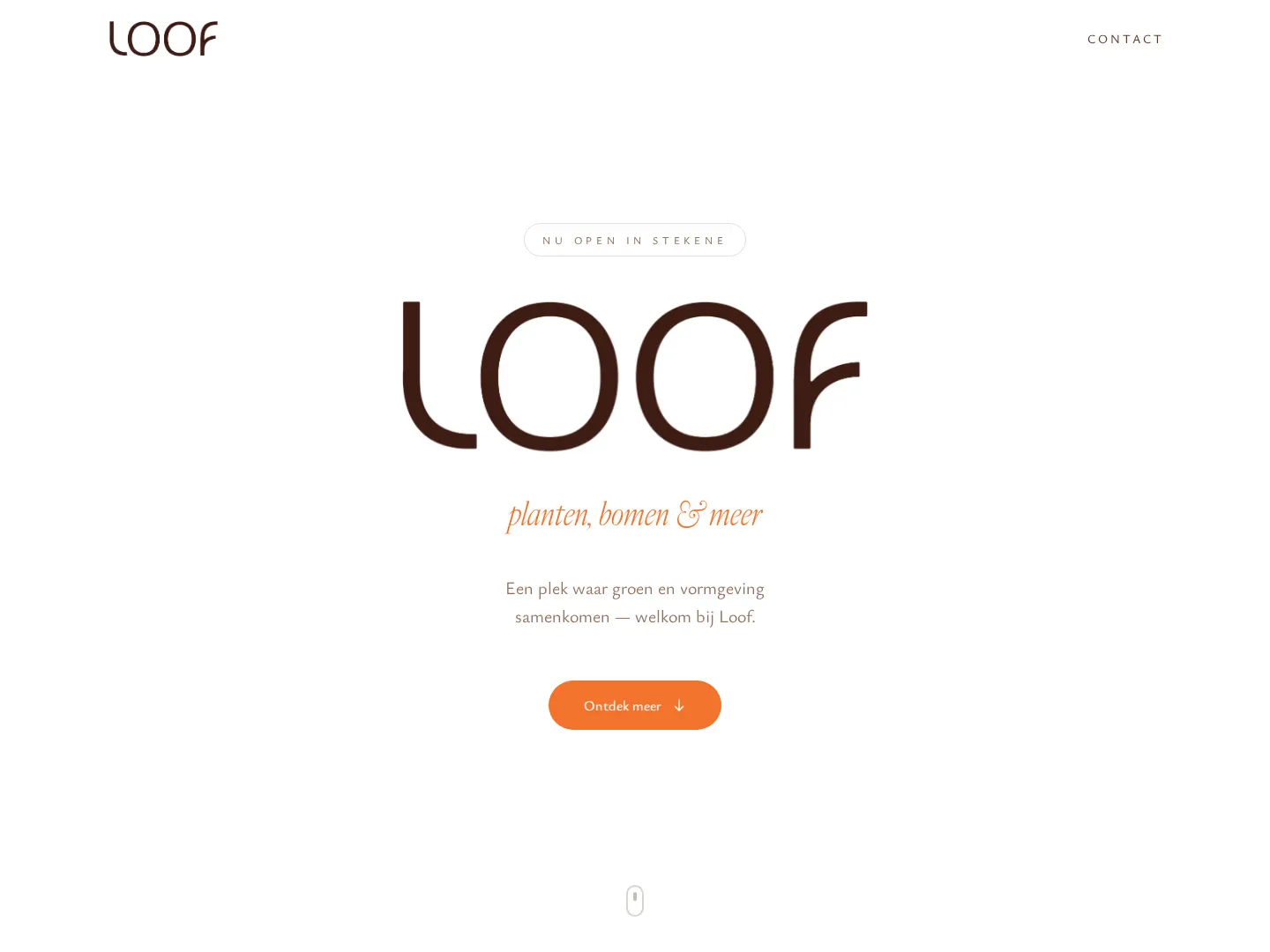 Screenshot van de website van Loof